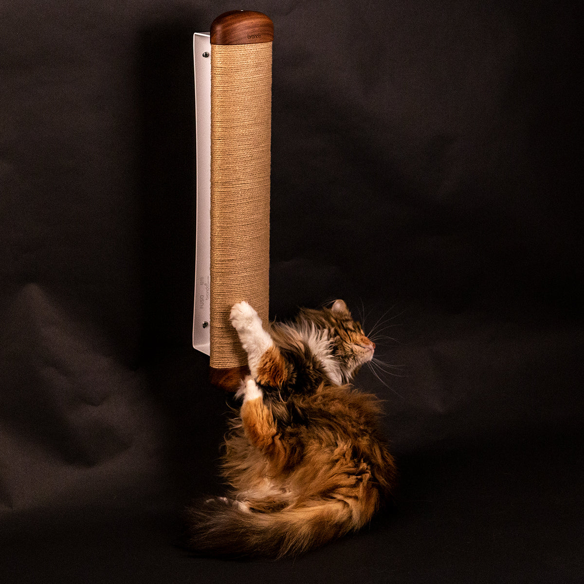 Brandodesign Fuso, Designer Cat Scratcher, In Wood & Sisal | at Made Moggie