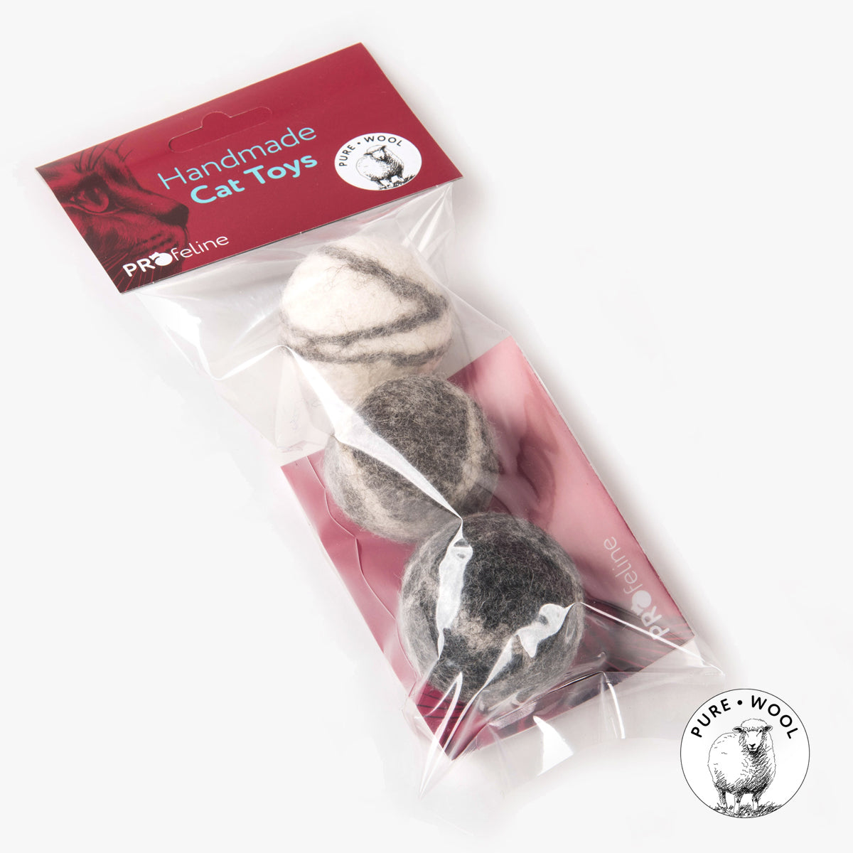 Profeline Rolling Stones Are A Felt Cat Ball Toy | Buy at Made Moggie Australia.