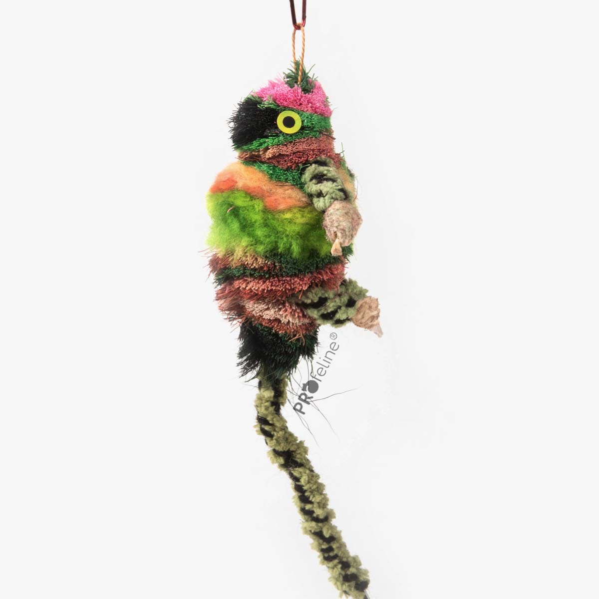 Profeline Chameleon Cat Toy, Handmade With Colourful Wool, Chenille & Bristles | at Made Moggie